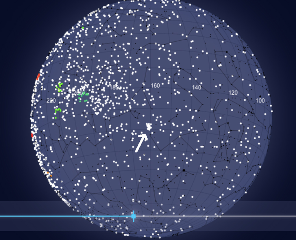 Screen capture of the outburst as seen from CAMS